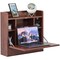 Wall Mount Folding Laptop Writing Computer or Makeup Desk with Storage Shelves and Drawer